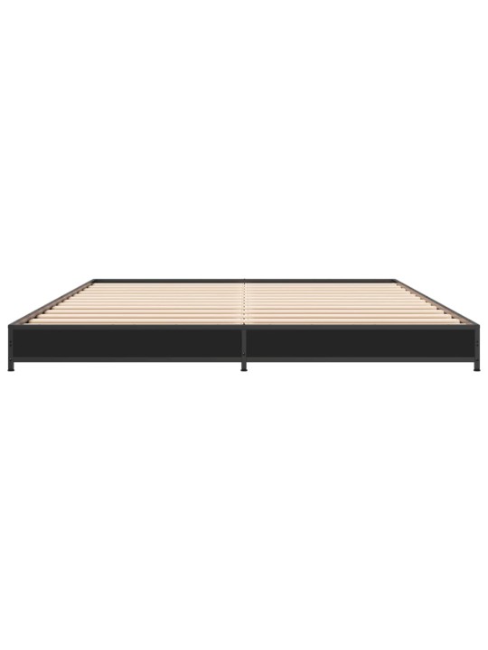 Rám postele černý 120 x 200 cm kompozitní dřevo a kov