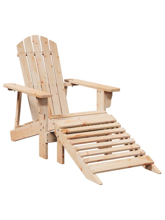 Židle Adirondack s podnožkou masivní jedle