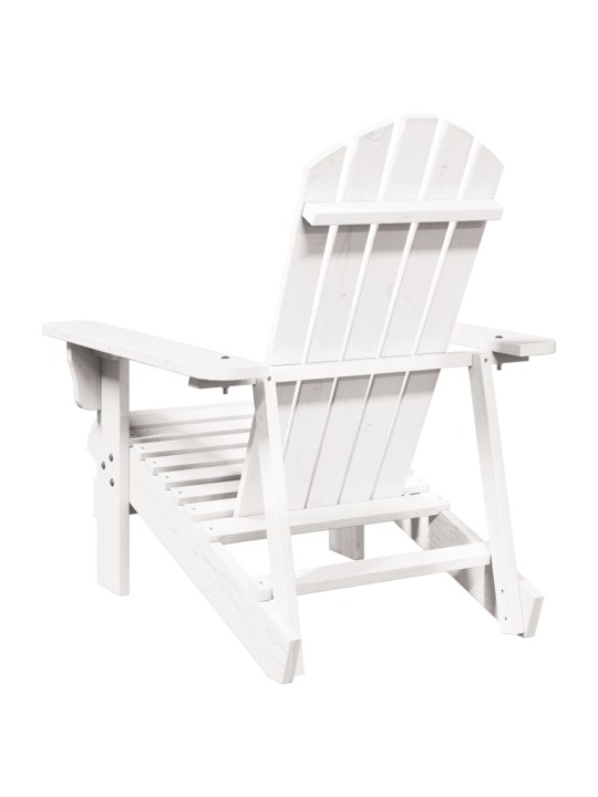 Židle Adirondack bílá 69 x 85 x 90,5 cm masivní jedle