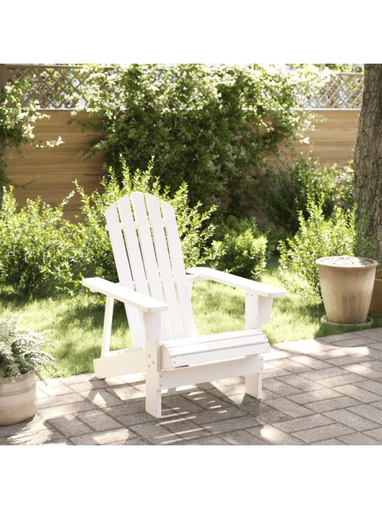 Židle Adirondack bílá 69 x 85 x 90,5 cm masivní jedle