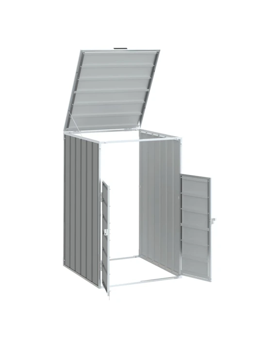 Box na 1 popelnici šedý 72 x 81 x 115 cm ocel