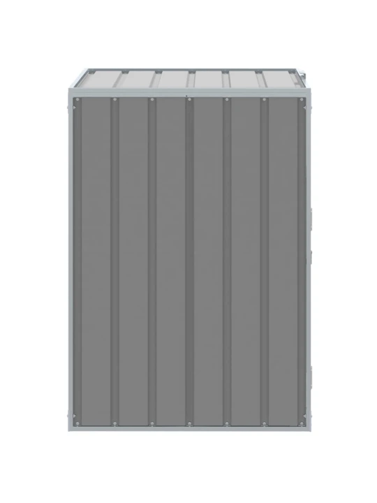 Box na 1 popelnici šedý 72 x 81 x 115 cm ocel