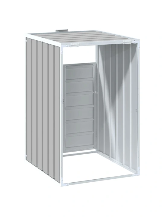 Box na 1 popelnici šedý 72 x 81 x 115 cm ocel
