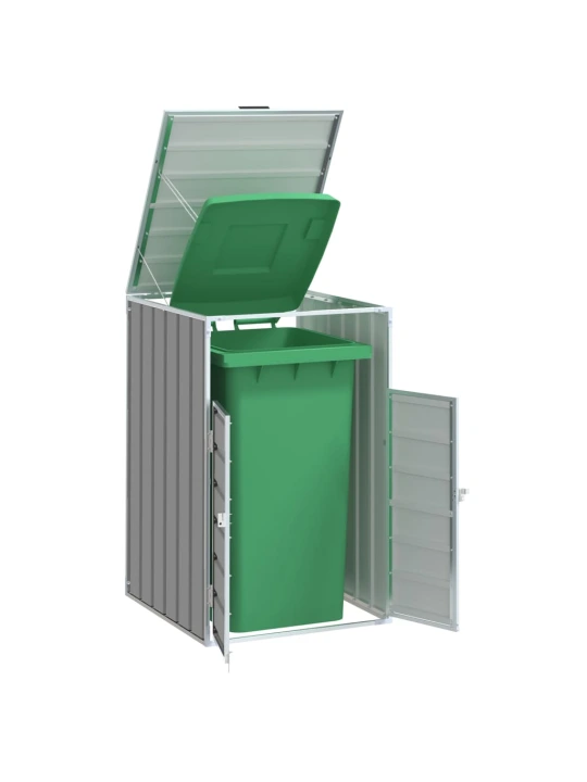 Box na 1 popelnici šedý 72 x 81 x 115 cm ocel
