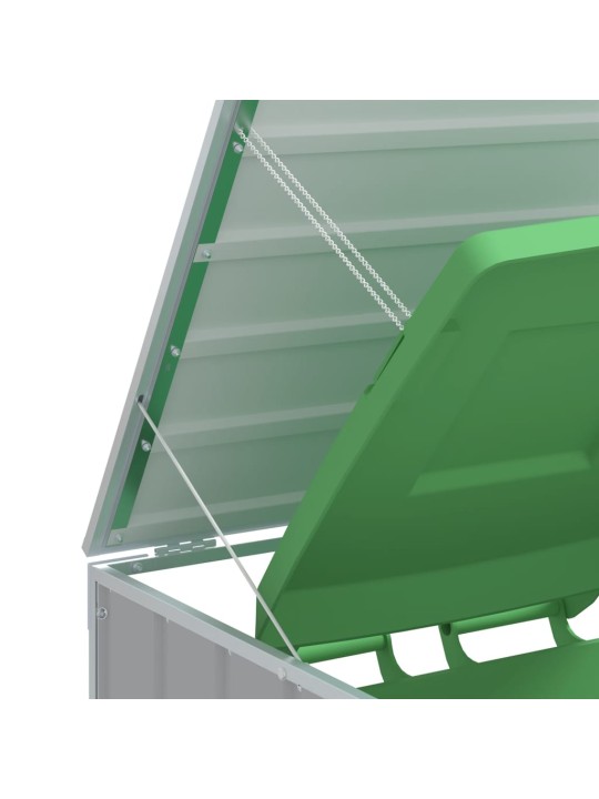 Box na 3 popelnice šedý 216 x 81 x 115 cm ocel