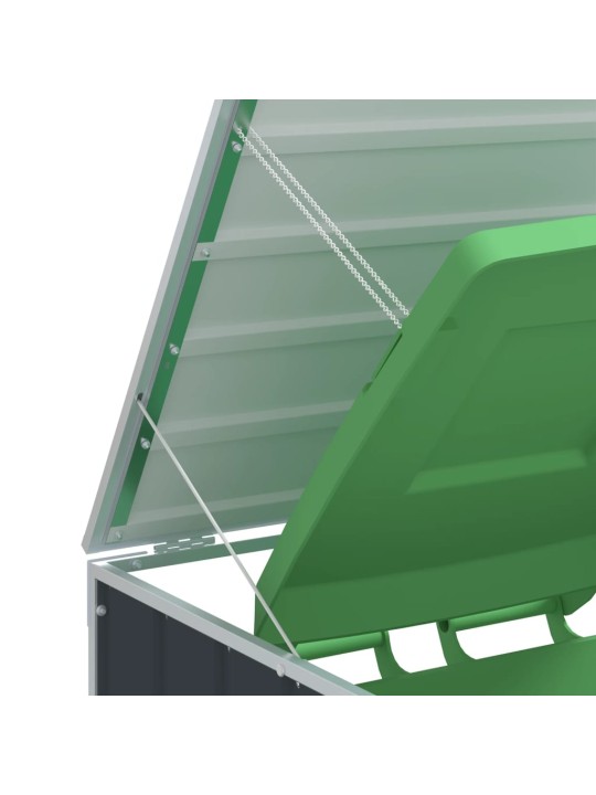 Box na 3 popelnice antracitový 216 x 81 x 115 cm ocel