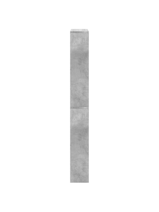 Botník se zrcadlem 4patrový betonově šedý 63 x 17 x 134 cm