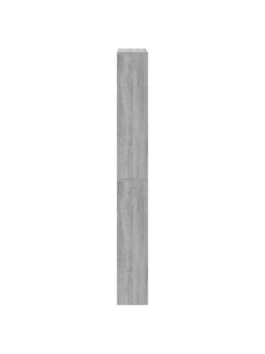 Botník se zrcadlem 4patrový šedý sonoma 63 x 17 x 134 cm