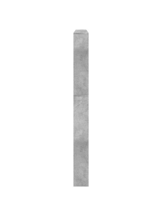 Botník se zrcadlem 5patrový betonově šedý 63 x 17 x 169,5 cm