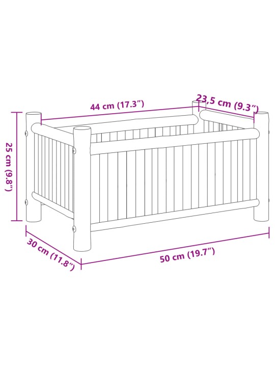 Truhlík 50 x 30 x 25 cm bambus
