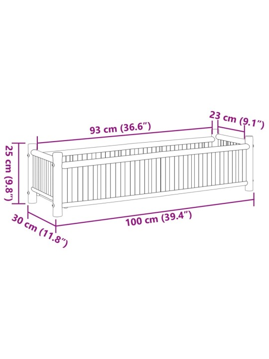 Truhlík 100 x 30 x 25 cm bambus