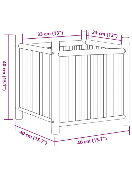 Truhlík 40 x 40 x 40 cm bambus