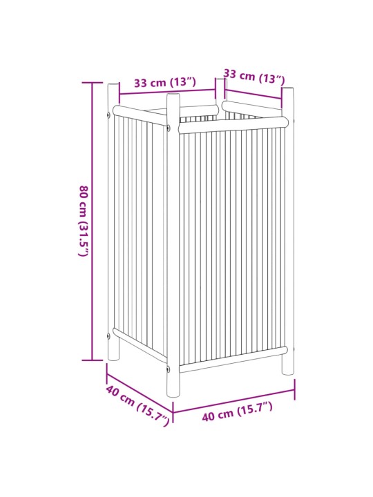 Truhlík 40 x 40 x 80 cm bambus