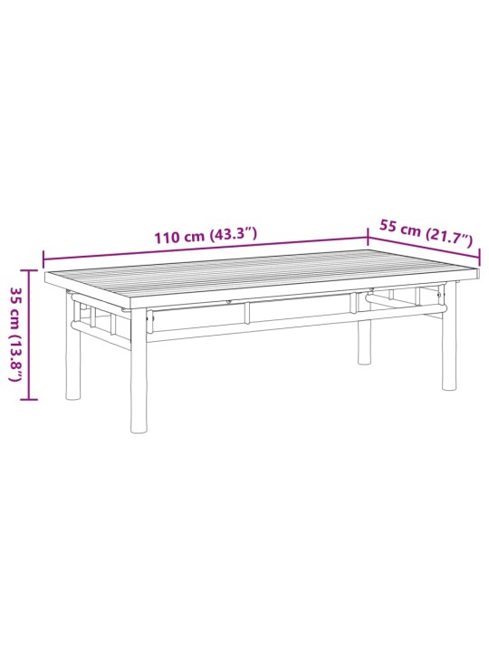 Konferenční stolek 110 x 55 x 35 cm bambus