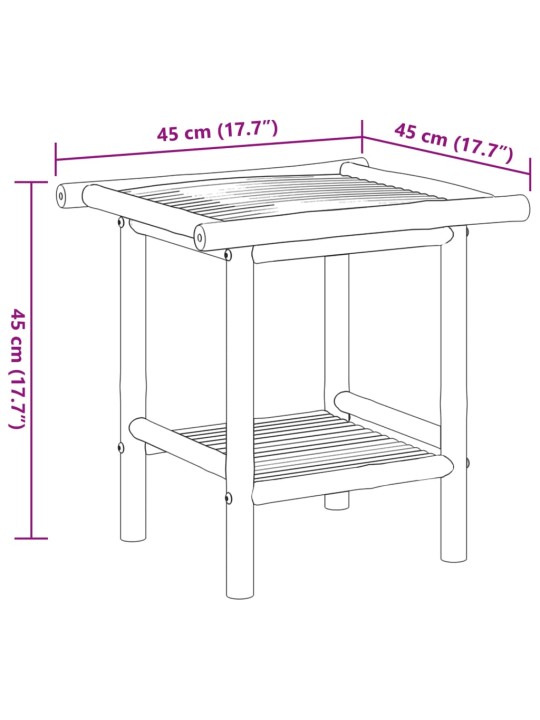Konferenční stolek 45 x 45 x 45 cm bambus