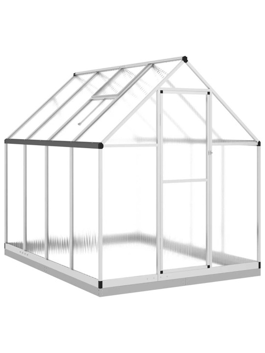 Skleník s podkladovým rámem stříbrný 224 x 169 x 202 cm hliník