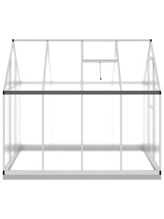 Skleník s podkladovým rámem stříbrný 224 x 169 x 202 cm hliník