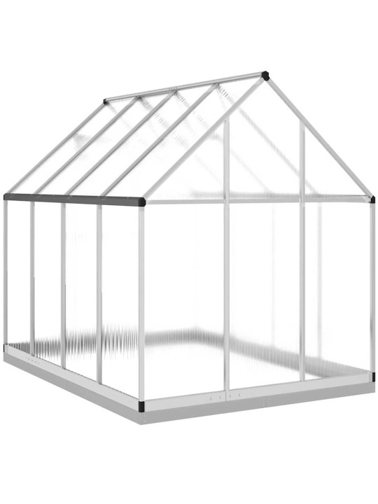 Skleník s podkladovým rámem stříbrný 224 x 169 x 202 cm hliník