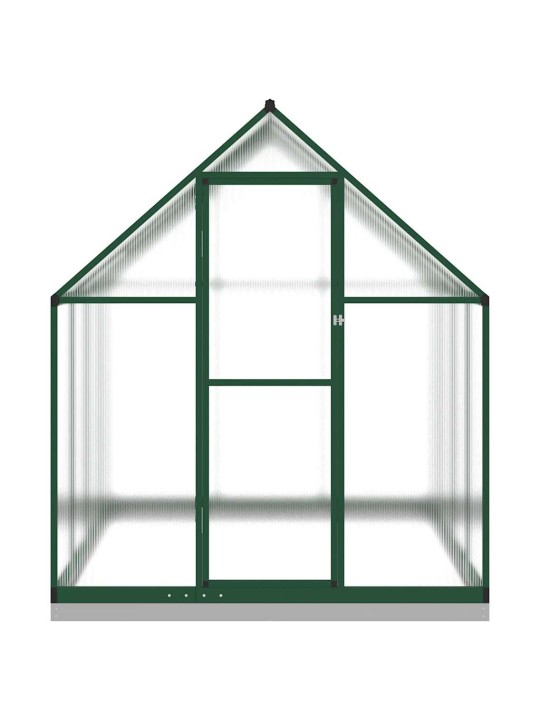 Skleník s podkladovým rámem zelený 224 x 169 x 202 cm hliník