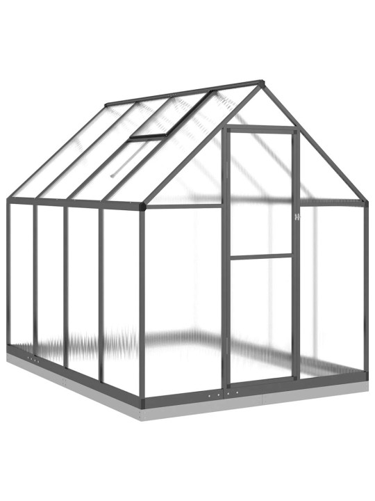 Skleník s podkladovým rámem antracitový 224x169x202 cm hliník