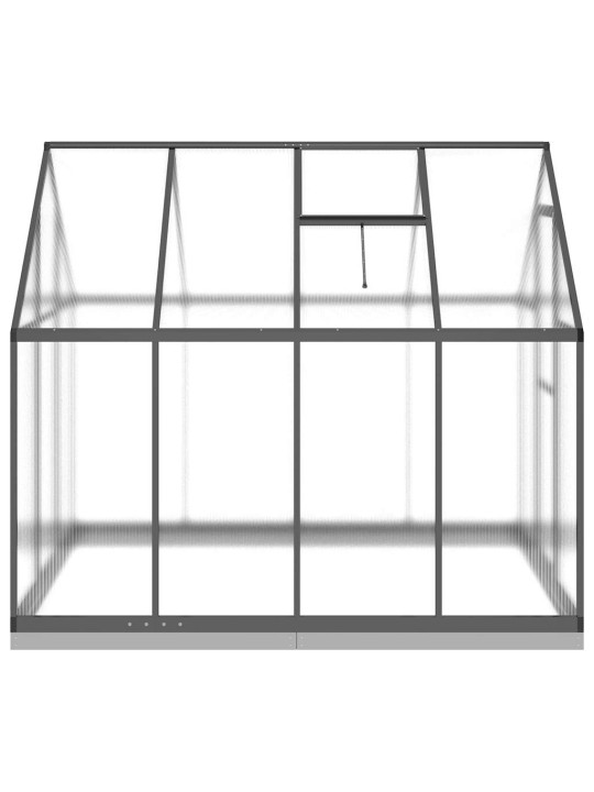 Skleník s podkladovým rámem antracitový 224x169x202 cm hliník
