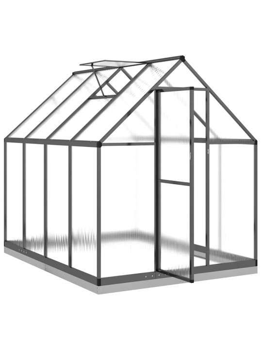 Skleník s podkladovým rámem antracitový 224x169x202 cm hliník