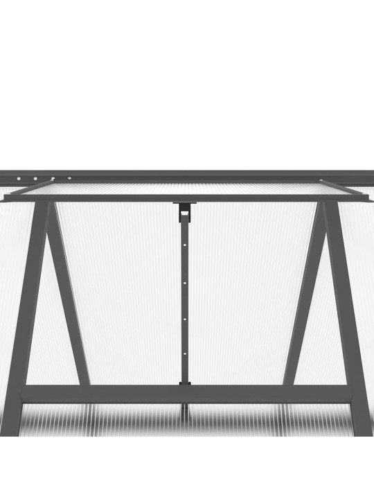 Skleník s podkladovým rámem antracitový 224x169x202 cm hliník