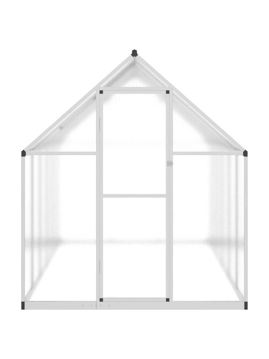 Skleník s podkladovým rámem stříbrný 334 x 169 x 195 cm hliník