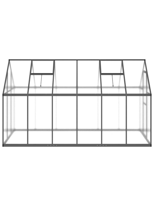 Skleník s podkladovým rámem antracitový 334x169x195 cm hliník