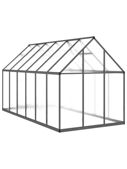 Skleník s podkladovým rámem antracitový 334x169x195 cm hliník