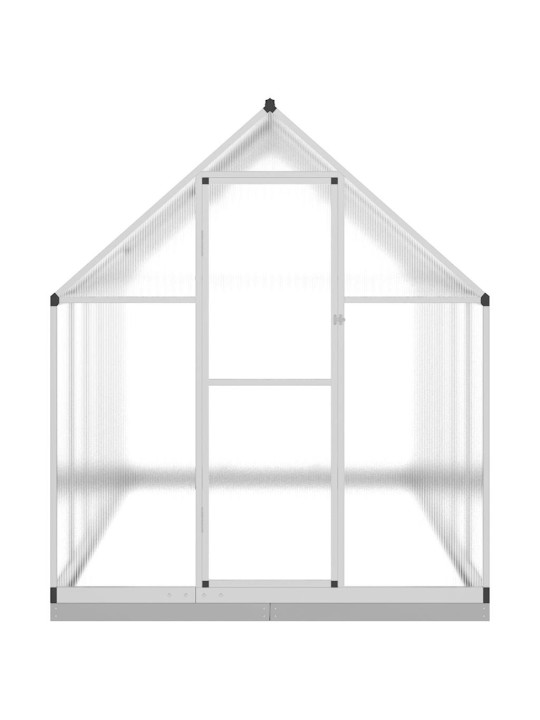 Skleník s podkladovým rámem stříbrný 334 x 169 x 202 cm hliník