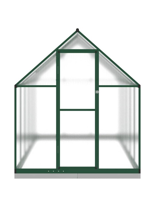 Skleník s podkladovým rámem zelený 334 x 169 x 202 cm hliník