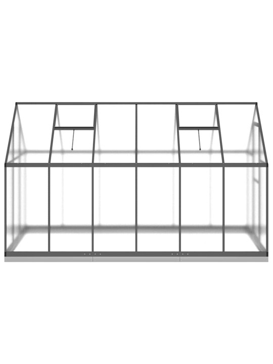 Skleník s podkladovým rámem antracitový 334x169x202 cm hliník