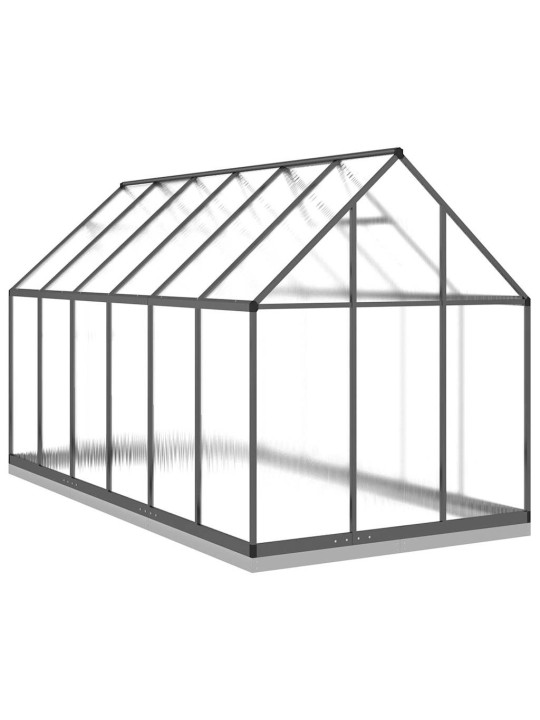 Skleník s podkladovým rámem antracitový 334x169x202 cm hliník