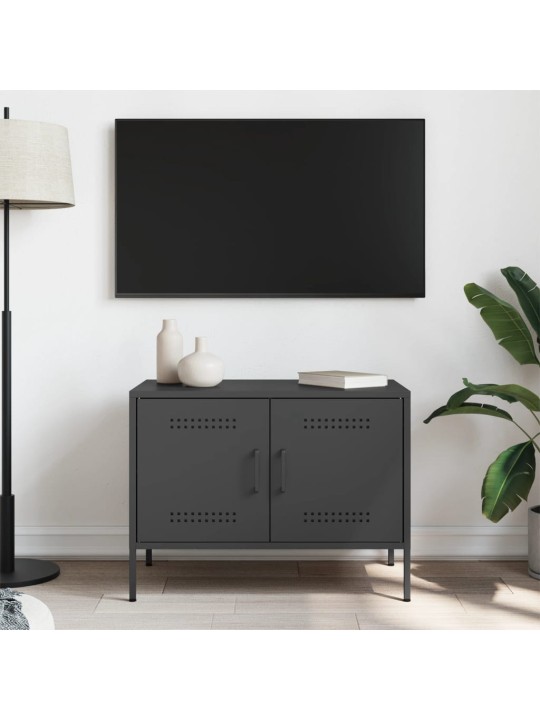 TV skříňka černá 68 x 39 x 50,5 cm ocel