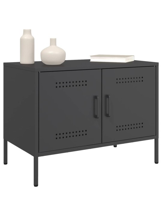 TV skříňky 2 ks černé 68 x 39 x 50,5 cm ocel