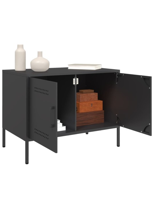 TV skříňky 2 ks černé 68 x 39 x 50,5 cm ocel