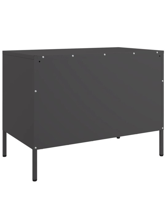 TV skříňky 2 ks černé 68 x 39 x 50,5 cm ocel