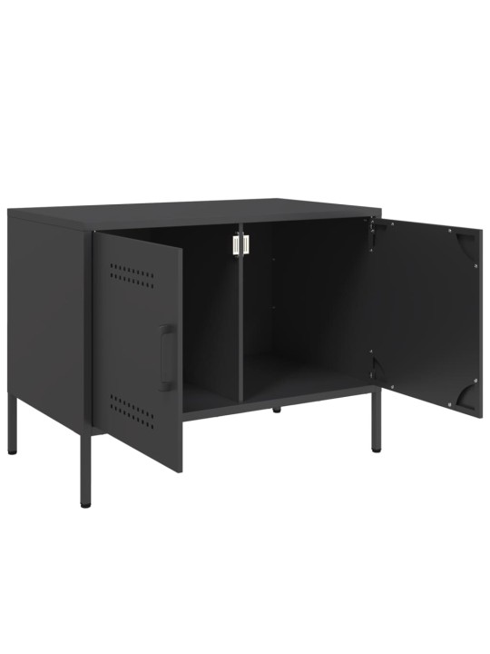 TV skříňky 2 ks černé 68 x 39 x 50,5 cm ocel