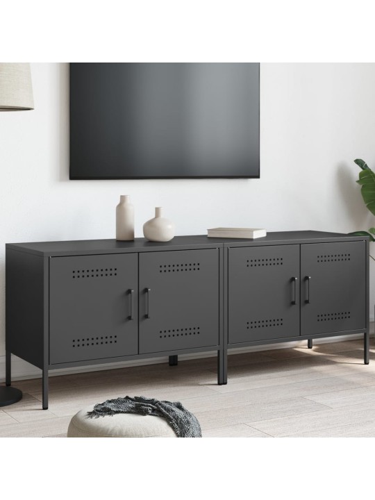 TV skříňky 2 ks černé 68 x 39 x 50,5 cm ocel