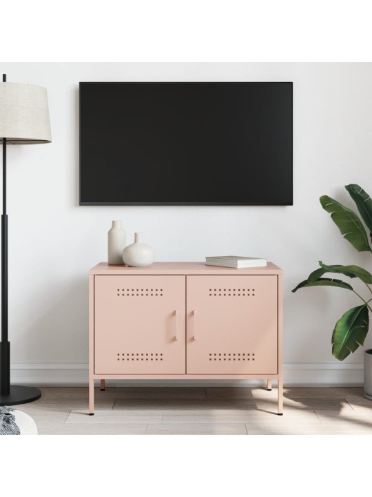 TV skříňka růžová 68 x 39 x 50,5 cm ocel