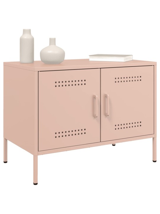 TV skříňky 2 ks růžové 68 x 39 x 50,5 cm ocel