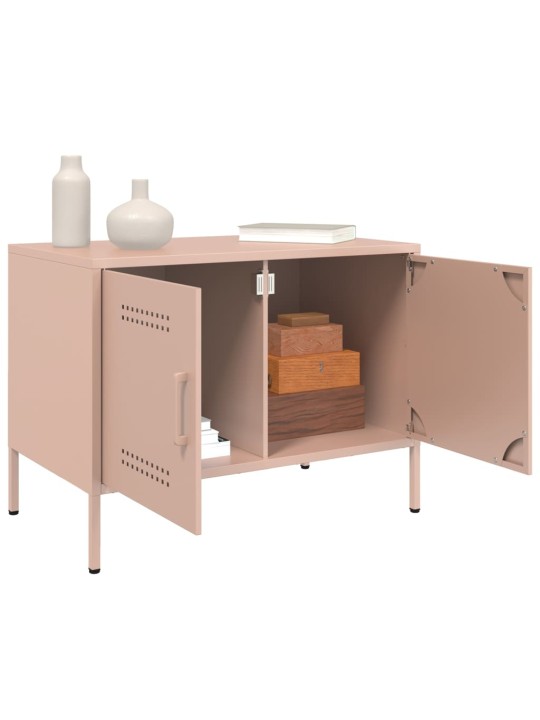TV skříňky 2 ks růžové 68 x 39 x 50,5 cm ocel