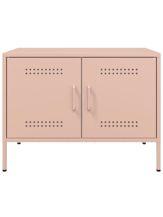 TV skříňky 2 ks růžové 68 x 39 x 50,5 cm ocel