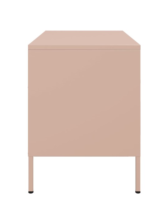 TV skříňky 2 ks růžové 68 x 39 x 50,5 cm ocel