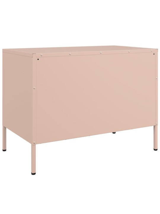 TV skříňky 2 ks růžové 68 x 39 x 50,5 cm ocel