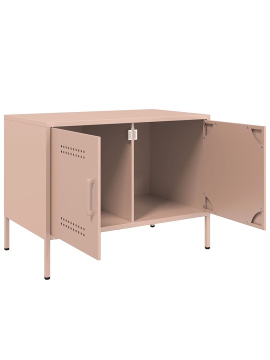 TV skříňky 2 ks růžové 68 x 39 x 50,5 cm ocel