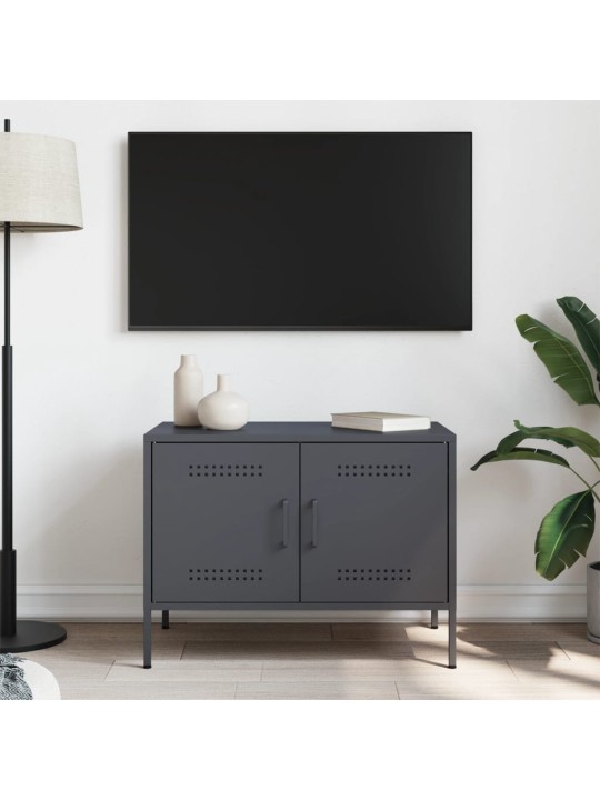 TV skříňka antracitová 68 x 39 x 50,5 cm ocel