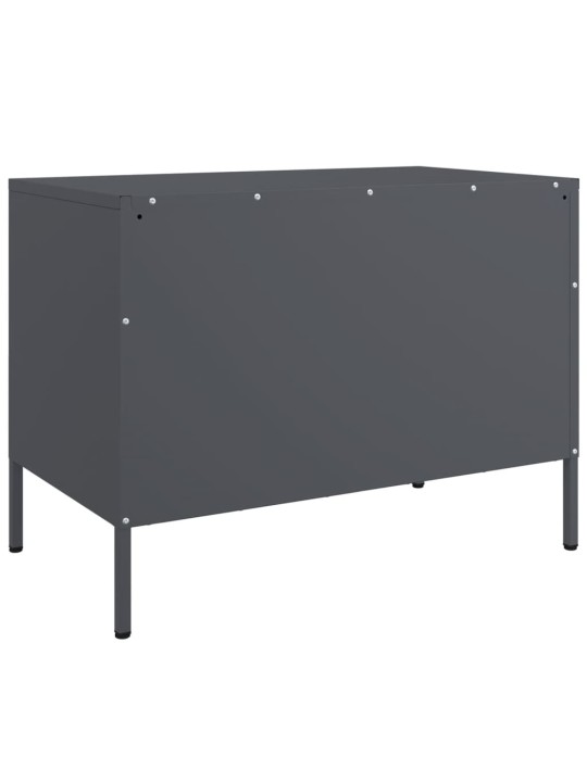 TV skříňka antracitová 68 x 39 x 50,5 cm ocel