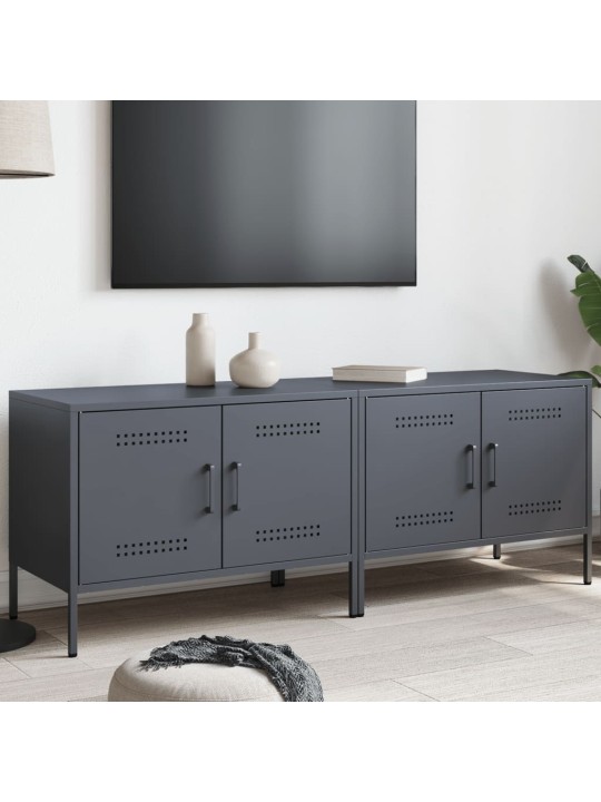 TV skříňky 2 ks antracitové 68 x 39 x 50,5 cm ocel